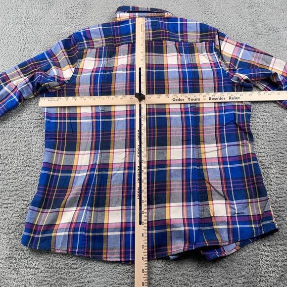 Duluth Trading Co Plaid Button-Up Women's Flannel Shirt Xl - Picture 4 of 9